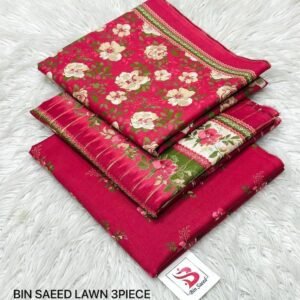 Bin Saeed floral lawn 3 piece suit for women