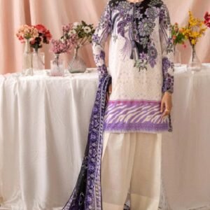 Roshni by Guljee 3 Piece Lawn Suit with Chiffon Dupatta