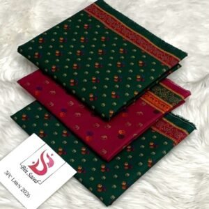 Green and magenta printed 3-piece lawn suit by Bin Saeed with traditional motifs and decorative border.